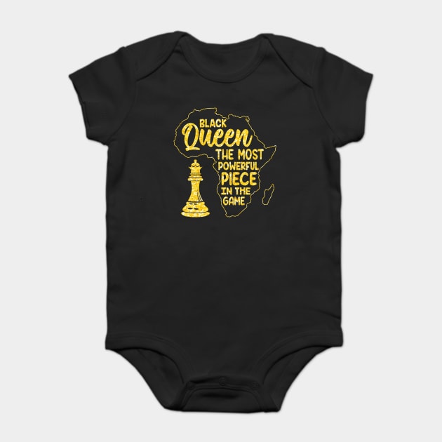 Black Queen, The most powerful piece in the game Baby Bodysuit by UrbanLifeApparel